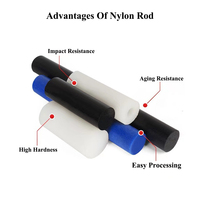 Barres rondes en plastique d'ingénierie CNC, PA66, nylon, barre PA6, nylon 6