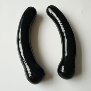 Diyブラック黒曜石ジェムストーンヒーリングクリスタルボディマッサージャー7インチGスポットワンド女性用 - Product Image 4