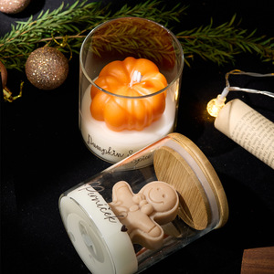 Creative Gingerbread Man Cup Aroma <b>Candle</b> Pumpkin Styling Scented <b>Candle</b> Birthday Gift Home Desktop Decor Ornament - Product Image 6