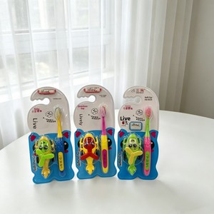 Assortiment de brosses à dents manuelles à poils souples pour enfants, avec motifs de dessins animés, toupies, avions, réveils et poupées à ventouse, pour diverses catégories <span class=keywords><strong>d</strong></span>'âges - Product Image 4