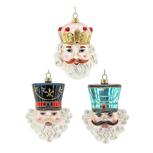 King <span class=keywords><strong>Smiley</strong></span> Head Pendentif en verre Arrangement de scène suspendu Décorations d'arbre de Noël Décorations de Noël Nouvel An <span class=keywords><strong>Couronne</strong></span> rose - Product Image 6