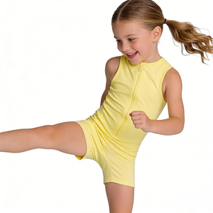 Nouvel Arrivage Vente en Gros Ensemble de Vêtements de Sport Sans Manches en Nylon à Séchage Rapide pour Enfants Filles Tenues Multicolores Ensemble de Yoga pour Enfants - Product Image 4