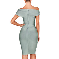 Nouvelle Arrivée Robe de Soirée Sexy à Épaules Dénudées avec Bandages, Robes pour Femmes au Meilleur Prix, Sans Manches, Taille Haute, Vêtements de Soirée pour Dames