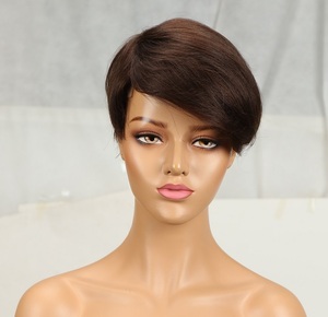 Peluca de corte Pixie, cabello humano, cierre de encaje sin pegamento, cabello humano precortado, pelucas cortas de Pixie prearrancadas con pelucas de cabello de bebé para <span class=keywords><strong>mujer</strong></span> - Product Image 5