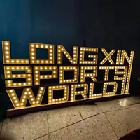 Logo personnalisé en métal en forme d'ampoule, publicité et décoration, caractères lumineux durables, signalétique LED