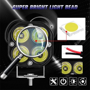 Phare de travail de 3 pouces, phare antibrouillard, lampe de conduite, barres lumineuses LED 12V 24V, feux tout-terrain, projecteur 4x4 pour Jeep, camion, moto, phare avant - Product Image 5