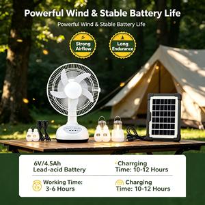 Ventilateur de table solaire rechargeable pour extérieur, le plus bien noté, avec batterie rechargeable, pour chambre à coucher - Product Image 1