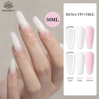 BORN PRETTY Gel de construction UV pour ongles en pot, auto-nivelant, doux, sans TPO, sans douleur, conforme aux normes européennes, vente en gros