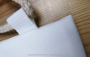 Vải trắng biểu tượng tùy chỉnh thể thao dây rút trống thăng hoa Ba Lô Túi - Product Image 4