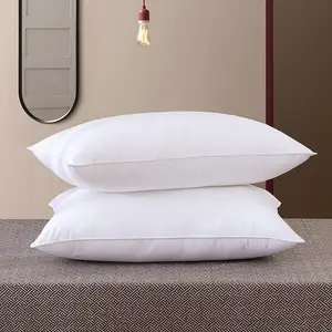 Оптовая продажа, подушка с пуховым пером, подушка для кровати из хлопка, китайские стеганые подушки для сна, удобная