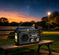 16000mAh Handkurbel-Notfall-Wetterradio AM/FM mit Solarpanel, Taschenlampe, Eingebautem Lautsprecher und USB-Aufladung