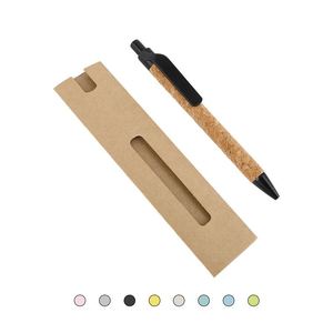 Stylo bille en paille de blé 2025 – Écologique, petit et rond, en paille de blé et liège, en promotion - Product Image 1