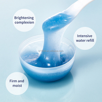 Masque anti-âge et réparateur pour peau endommagée Peel Off Masque à la gelée à la rose bleue Logo personnalisé Masque à la gelée pour le visage Poudre pour soins du visage Professionnel