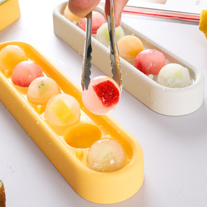 Nouveau moule à glaçons sphériques en silicone <span class=keywords><strong>de</strong></span> haute qualité, fait maison, 6 cavités, grande capacité, avec couvercle, design boule <span class=keywords><strong>de</strong></span> 3 cm - Product Image 2