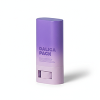 Contenant vide rechargeable en PP pour parfum solide, déodorant, rouge à lèvres, crème pour le visage, lotion, baume, violet mat, carré, avec bouchon à vis, couleur personnalisable