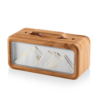 Humidificateur d'air de bureau Snow Mountain, alimenté par USB, ultra-silencieux, grande capacité, forte production de brume, double pulvérisation, diffuseur de lumière nocturne