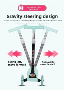 Patinete para Niños Plegable con <span class=keywords><strong>3</strong></span> <span class=keywords><strong>Ruedas</strong></span> de PU, Moderno, de Plástico, Inteligente, Electrónico, para Exteriores, Regalo de Navidad - Product Image 4