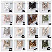 Hijab en jersey liquide de qualité supérieure, rafraîchissant et léger, délicat mais non transparent avec une brillance subtile, haute qualité pour les musulmanes
