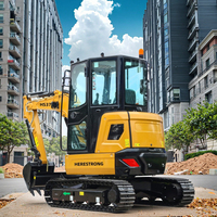 Nouvelle conception, livraison gratuite, mini-excavatrice Herestrong HS37, 3,7 tonnes, moteur Yanmar, excavatrice sur chenilles, engin de terrassement