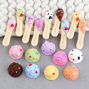 Superventas: Molde de resina artístico pintado a mano con patrón de cuchara de helado, accesorios, horquilla, colgante y escultura para decoración - Product Image 2