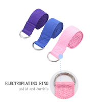Sangle de yoga en polyester de 183 cm pour une flexibilité durable et confortable, idéale pour le Pilates, la danse, la posture des épaules et des jambes