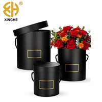 Boîte cadeau cylindrique rigide recyclable avec logo UV personnalisable, boîte pour arrangement floral pour la Saint-Valentin et les cadeaux pour maman