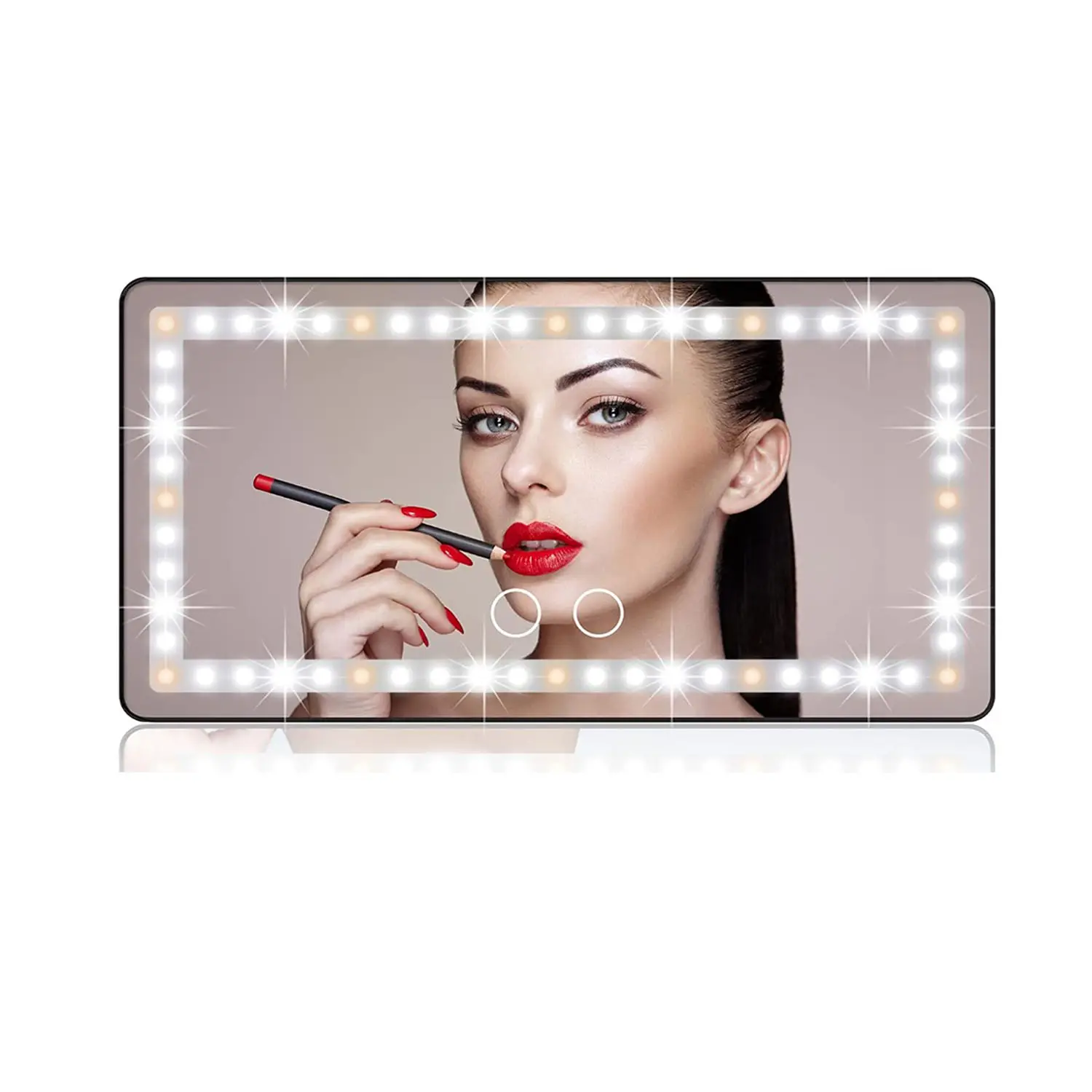 Hot Selling Products LED Makeup Mirror Car Makeup Mirror with Lights  Car Makeup Mirror customize