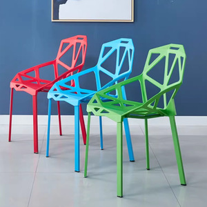 Sillas <span class=keywords><strong>de</strong></span> Plástico PP sin Brazos, Sillas con Respaldo Hueco Creativo para Jardín, Hogar, Oficina, Silla <span class=keywords><strong>de</strong></span> Escritorio - Product Image 3