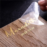 Autocollant de Transfert Métallique Personnalisé pour Logo, Format Lettre, Auto-Adhésif, pour Bougies, Cosmétiques, Bouteilles – Étiquette