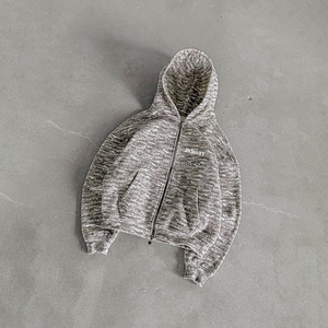 Fabricant de vêtements personnalisés, sweats à capuche, vestes pour hommes, design de haute qualité, 500 g/m², fermeture éclair, sweats à capuche surdimensionnés - Product Image 2