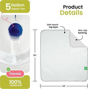 Aosen - Alèses de lit imperméables réutilisables à forte absorption, lavables, pour adultes, enfants, personnes âgées et animaux de compagnie - Product Image 2