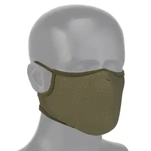 Silicone Mask Half Face Breathable Face Protection Mask Tactical Hunting Riding Mask Outdoor Cycling Free Ears Elastic Face