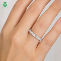 Bague de mariage de luxe 2 carats VVS-VS, diamant de laboratoire taille brillant, certifié IGI, or blanc 18 carats, unisexe, Betterstar Classic Custom