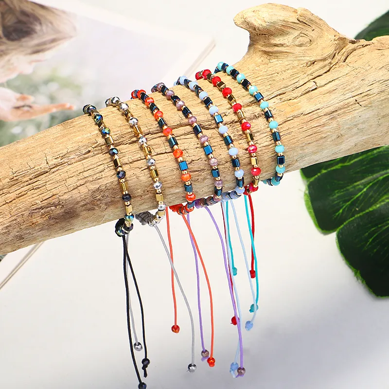 Small Size Japanese Seed Beads Miyuki Handmade Macrame Adjustable Bracelet Women
