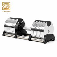 Mancuernas Ajustables Comerciales ZY, Equipo de Entrenamiento de Fuerza con Ajuste Rápido de Peso para Gimnasio en Casa y Uso Fitness