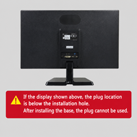 Soporte de Monitor Plegable Ajustable para Escritorio, Soporte POS VESA 75/100mm, Soporte para Caja Registradora, Pantalla Táctil, Capacidad de Carga 30kg
