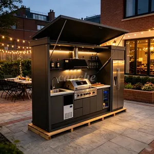 Station de barbecue toutes saisons à prix d'usine, armoire de cuisine extérieure portable avec protection UV pour salle de barbecue, en vente - Product Image 1