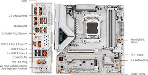 เมนบอร์ดเกมมิ่งสำหรับเดสก์ท็อป B850M WF6E ICE เมนบอร์ดรุ่นใหม่ B850m DDR5 - Product Image 2