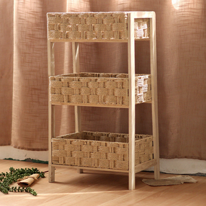 Wood Floor Standing Shelf Storage Basket Natural Woven High Quality Standing Baskets OEM Accepted - Product Image 2
