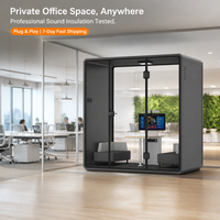 Cabines de bureau insonorisées de haute qualité, privées, à montage rapide, modulaires, en alliage d'aluminium, écologiques