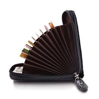 Dompet Unisex Kecil Anti Maling Anti Magnetik RFID Versi Korea Dompet Koin Kulit Asli Tempat Kartu Kredit