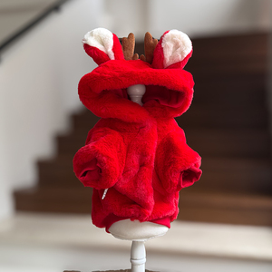 Abbigliamento Natalizio Personalizzato <span class=keywords><strong>per</strong></span> Cuccioli e Cani Piccoli, Cappotto Rosso Invernale <span class=keywords><strong>per</strong></span> Schnauzer e Teddy - Product Image 2