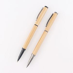 Promotional <b>Gift</b> Wooden Bamboo Ball Ballpoint Pen With Personalized Custom Logo Writing for School Girls Fashion Wholesale China - Product Image 2