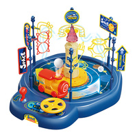 Machine de jeu de train spatial personnalisable avec boule flottante, kit de montage DIY, jouet éducatif pour enfants, défi de puzzle interactif