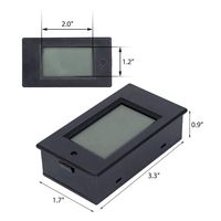 Voltmeter Digital DC, 20A/50A/100A Digital DC 6.5-100V, Voltmeter LCD 4 In 1 DC Tegangan Arus Detektor Meteran Energi Listrik, Amperimetro Shunt