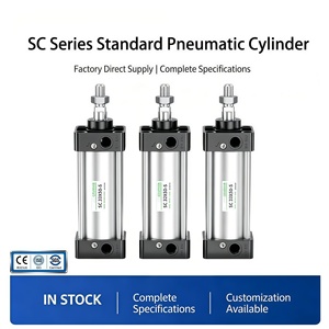 Cylindre standard SC avec plaque à bride, cylindres pneumatiques à double action, alésage 32 mm, course 25-1000 mm - Product Image 2