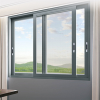 Fenêtre coulissante en aluminium à rupture de pont thermique, double vitrage, anti-bruit, moderne et luxueuse, avec garantie de 5 ans pour appartement