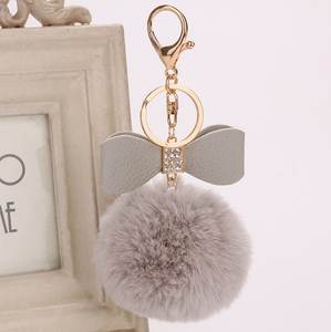 Pom Pom Keychain Fluffy Bóng <span class=keywords><strong>Key</strong></span> <span class=keywords><strong>Chain</strong></span> Faux Fur Bóng Dây Móc Khóa Cho Cô Gái Phụ Nữ - Product Image 6
