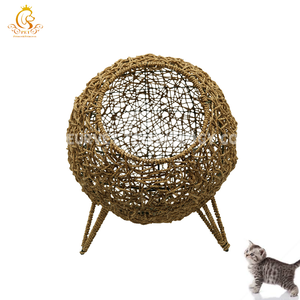 EUR VET Lit en peluche moderne pour chat Offre Spéciale rotin <span class=keywords><strong>Maison</strong></span> pour chat Animal floral Equipement vétérinaire pour le repos des chats Cadeau pour animaux de compagnie - Product Image 1