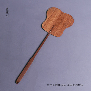 Bamboo Fireplace Fan Banana Shaped Triangular Oval Long Handle Wood Fire Basket Classic Style - Product Image 4